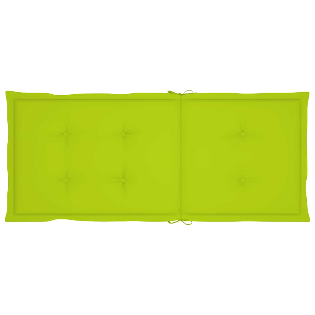 Sklopive stolice 6 kom s jastucima od punog bagremovog drveta Zelena 120 x 50 x 3 cm