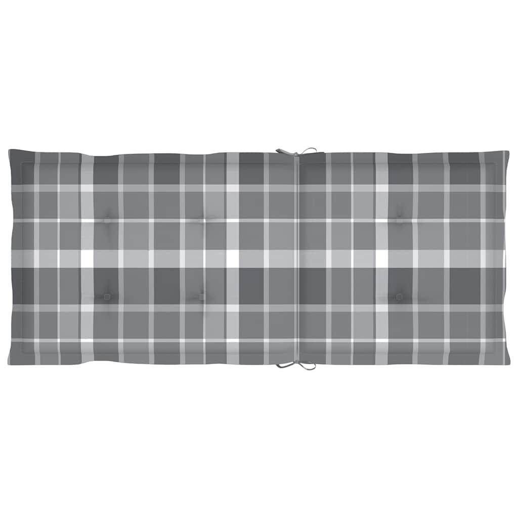 Sklopive stolice 6 kom s jastucima od punog bagremovog drveta Siva 120 x 50 x 3 cm