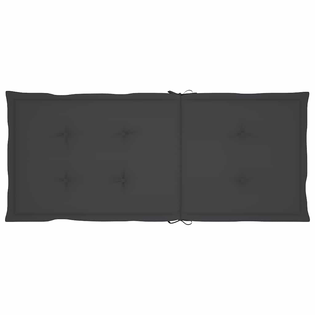 Sklopive stolice na razvlačenje, 4 kom. s jastucima, masivno drvo akacije Antracitno siva 120 x 50 x 3 cm