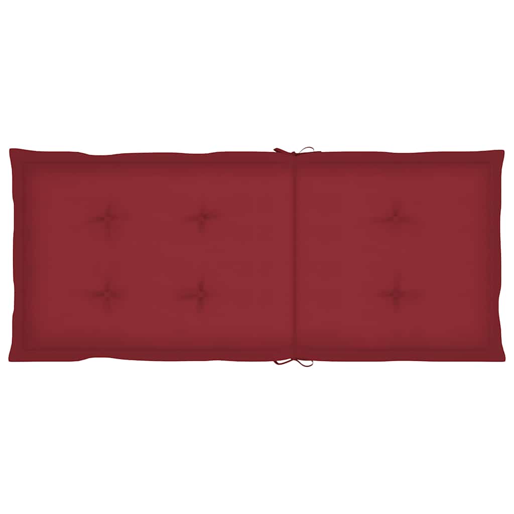 Sklopive stolice na razvlačenje, 4 kom. s jastucima, masivno drvo akacije Crvena 120 x 50 x 3 cm