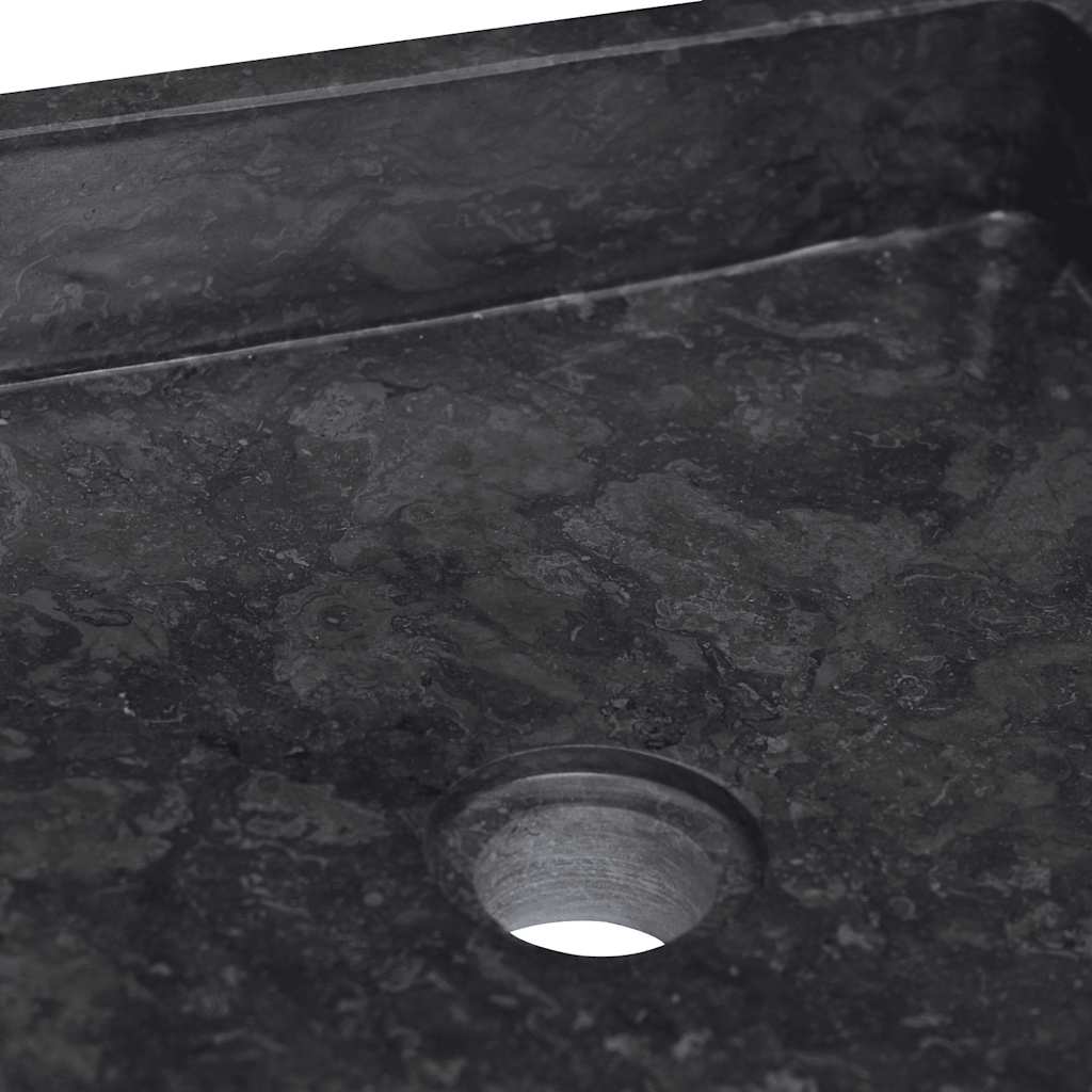 Umivaonik crni 40 x 40 x 10 cm mramorni