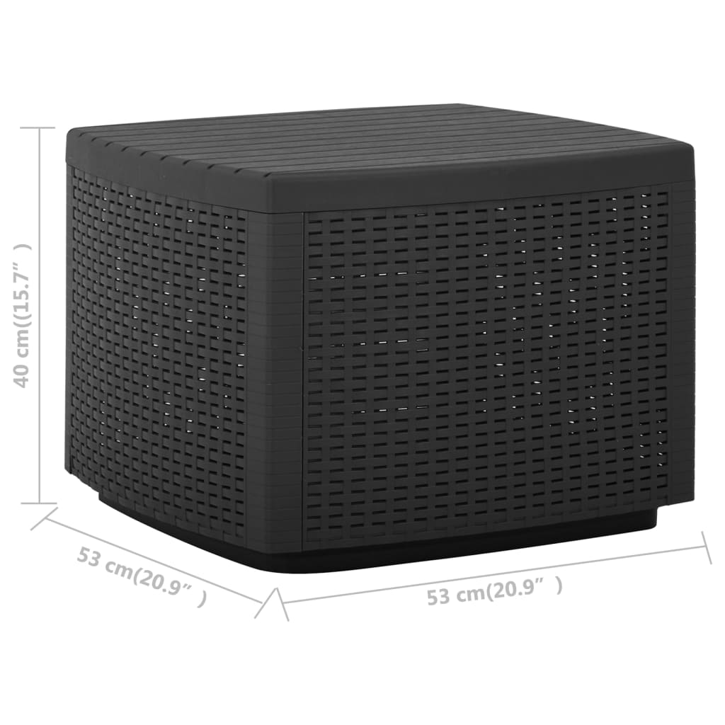 Vrtni stol boja sivi 53 x 53 x 40 cm plastični