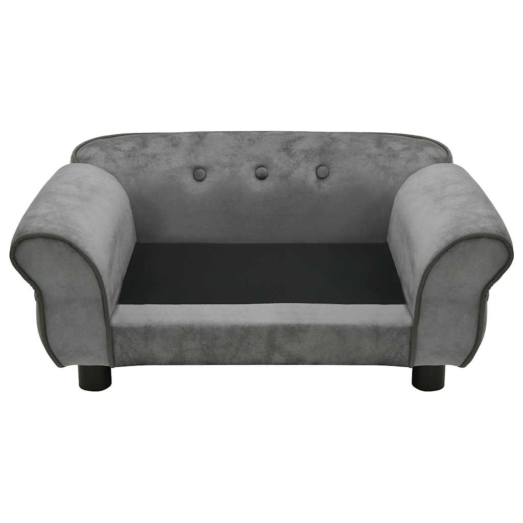 Sofa za pse tamnosiva 72 x 45 x 30 cm plišana