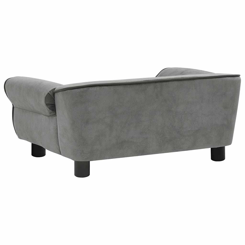 Sofa za pse tamnosiva 72 x 45 x 30 cm plišana