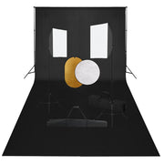 Fotografska oprema sa softboxovima, pozadinom i reflektorom Crna 600 x 300 cm