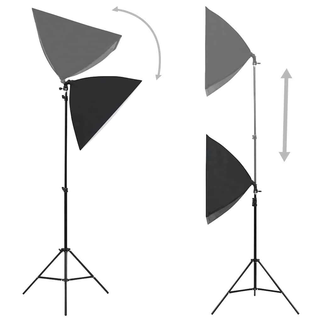 Fotografska oprema sa softboxovima, pozadinom i reflektorom Crna 600 x 300 cm