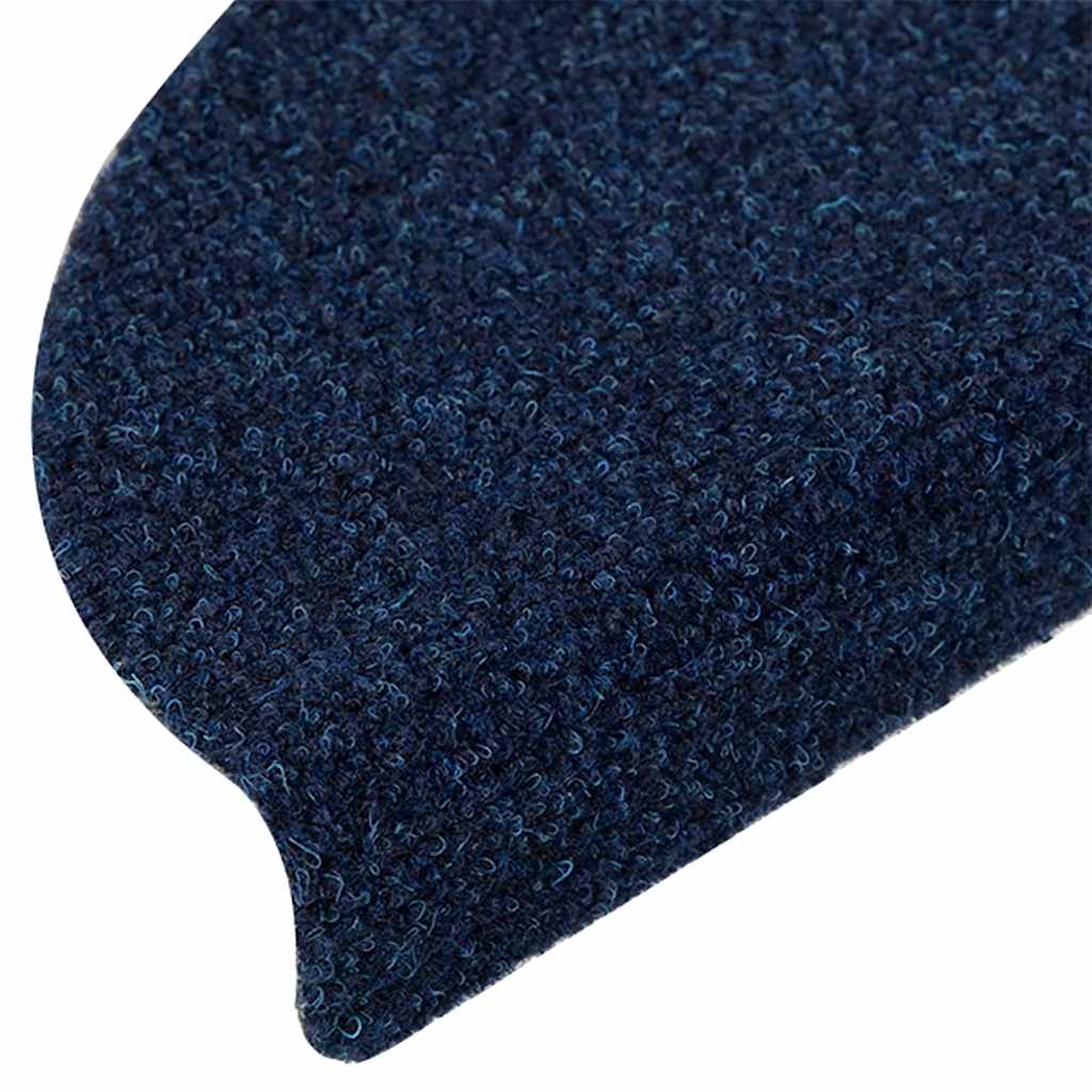 Prostirke za stepenice, samoljepljive, 10 kom. 56x17x3 cm, tamnoplave, poluokrugle