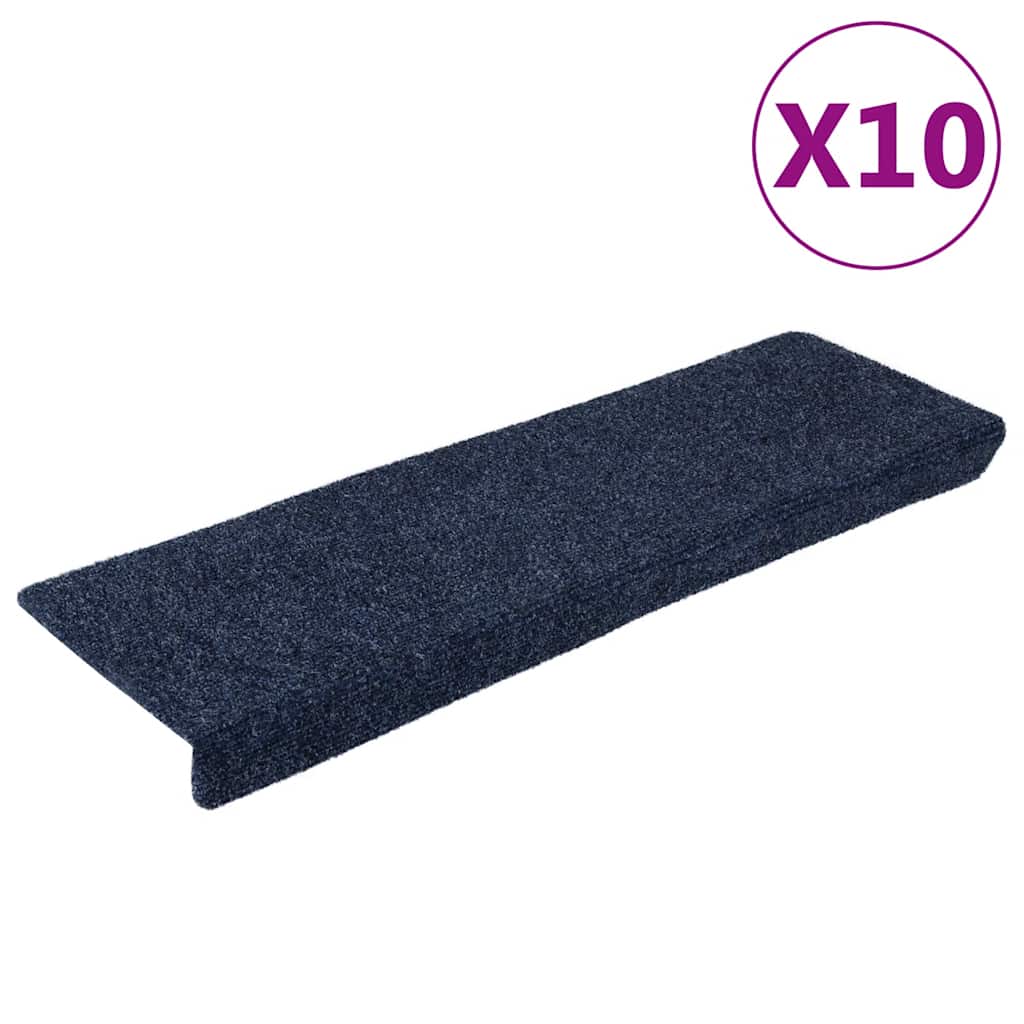 Prostirke za stepenice samoljepljive 10 kom 65x21x4 cm antracit pravokutni rub