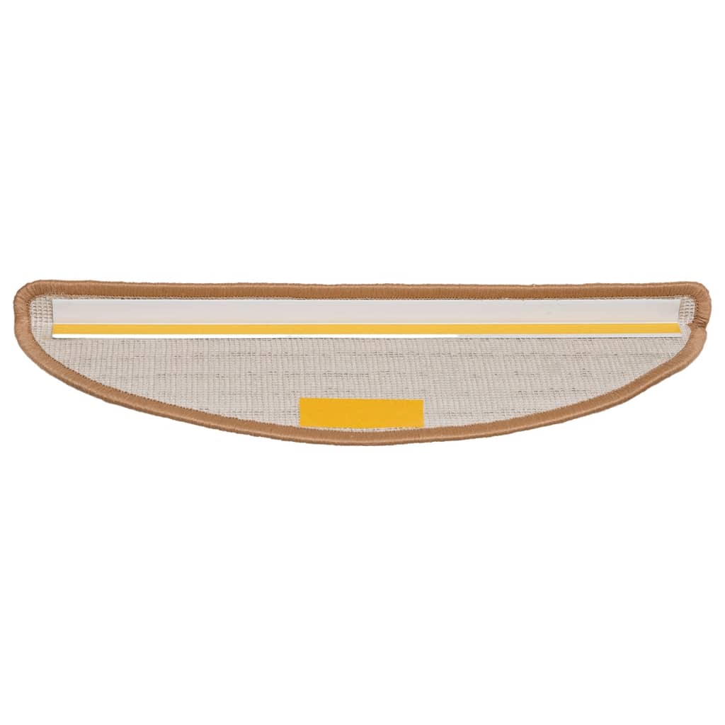 Prostirke za stepenice 10 kom 56x17x3 cm bež poluokrugle