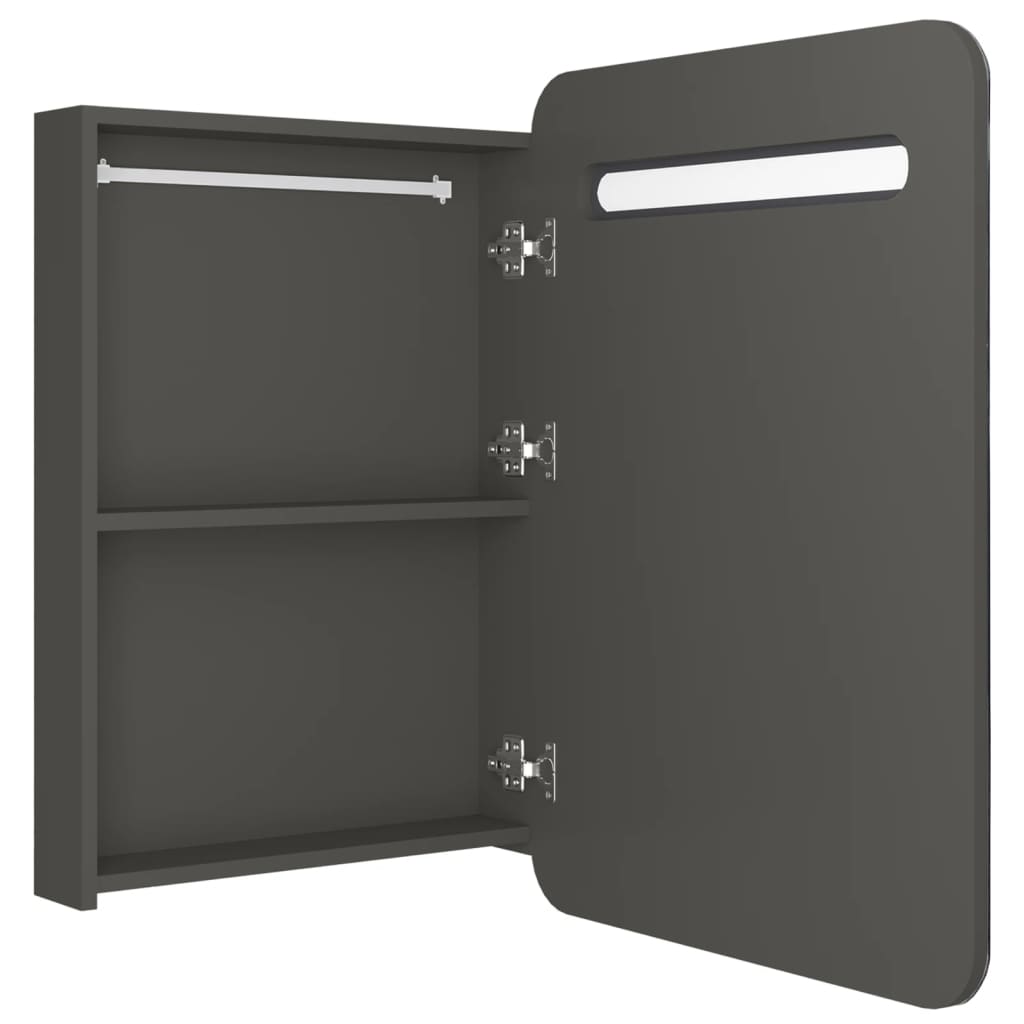 LED kupaonski ormarić s ogledalom antracit 60 x 11 x 80 cm
