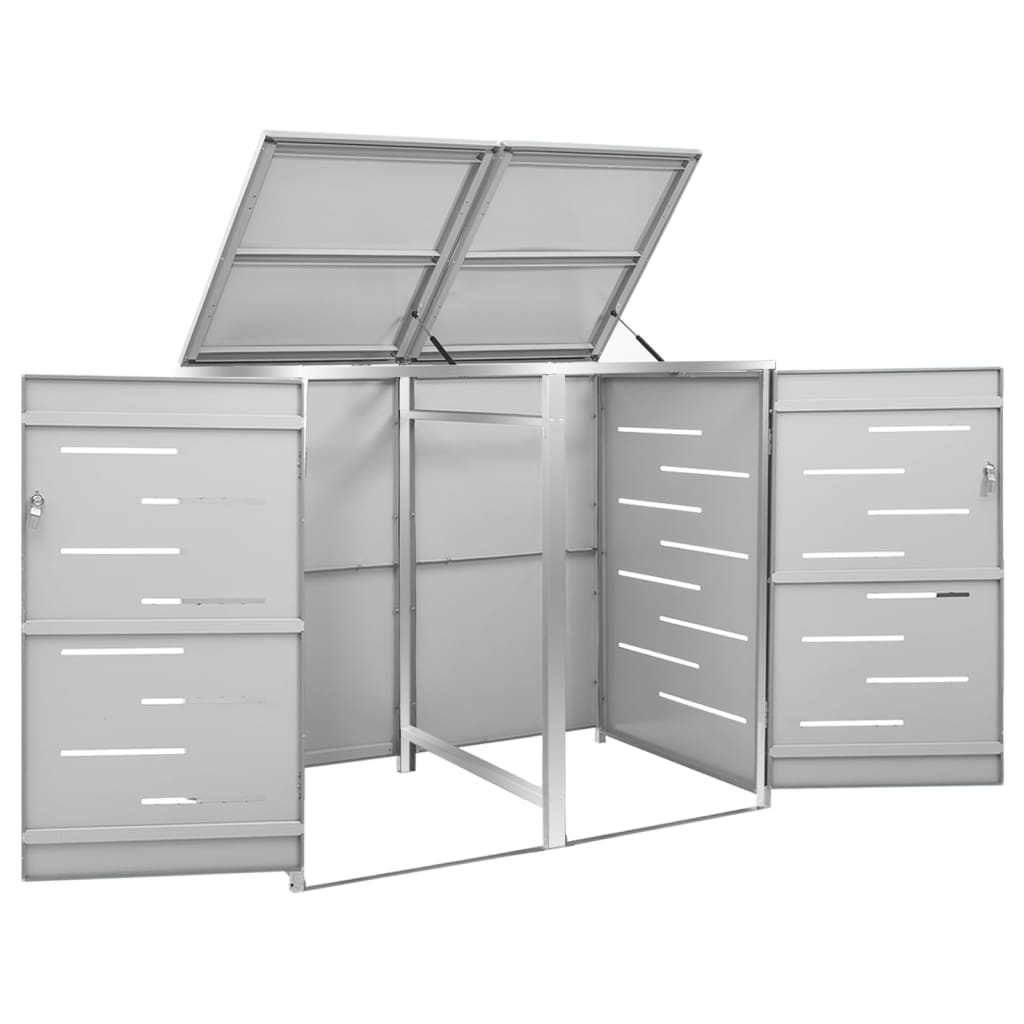 Spremište za dvije kante za smeće 138 x 77,5 x 112,5 cm čelično