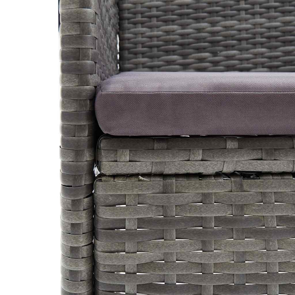 3-dijelni vrtni blagovaonski set sivi Siva