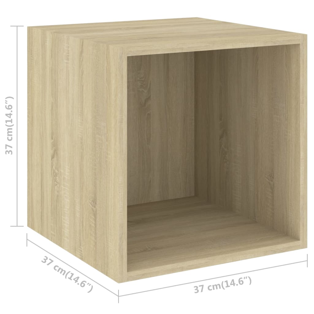 Zidni ormarići 2 kom boja hrasta 37x37x37 cm konstruirano drvo