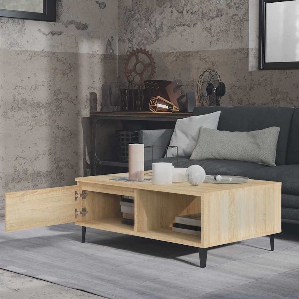 Stolić za kavu boja hrasta sonome 90x60x35 cm konstruirano drvo Smeđa