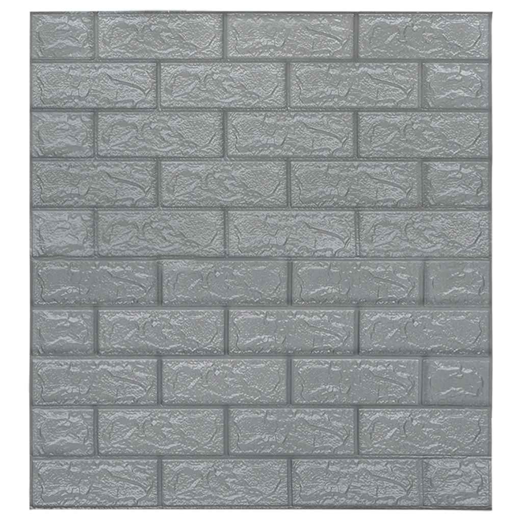 3D zidne tapete s uzorkom cigli samoljepljive 20 kom antracit