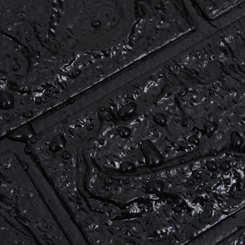 3D zidne tapete s uzorkom cigli samoljepljive 40 kom crne