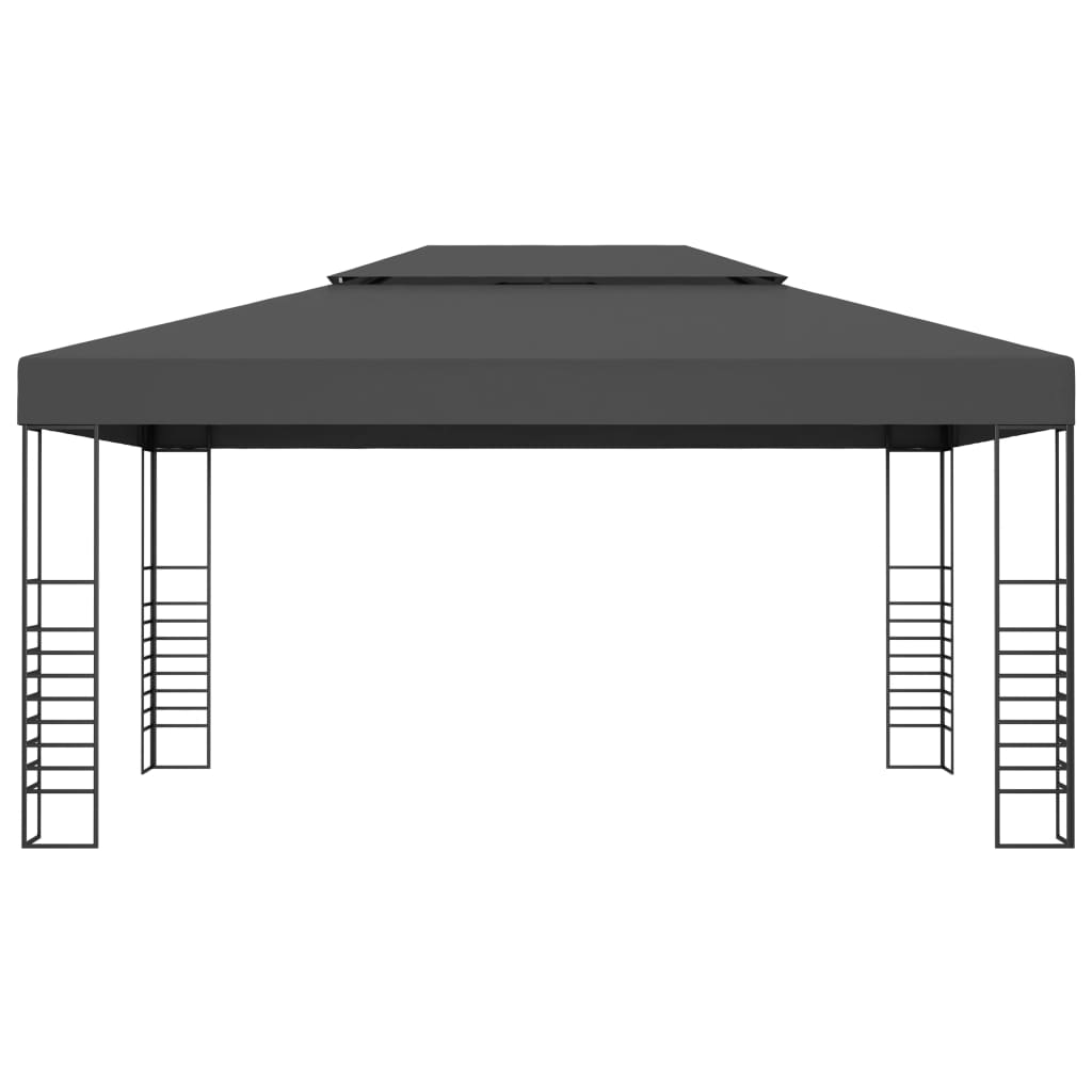 Sjenica s LED svjetlosnim trakama 3 x 4 m antracit
