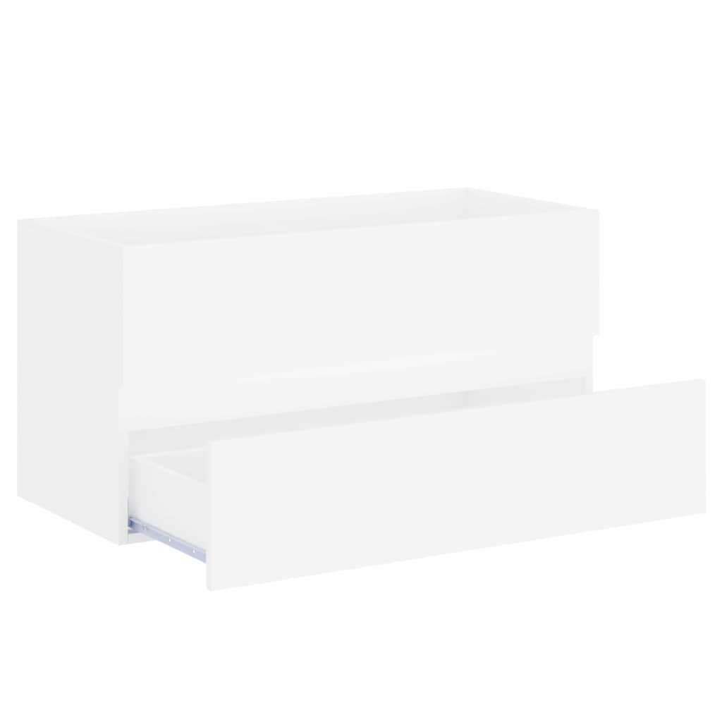 Ormarić s ugrađenim umivaonikom bijeli konstruirano drvo Bijela 90 x 38.5 x 45 cm