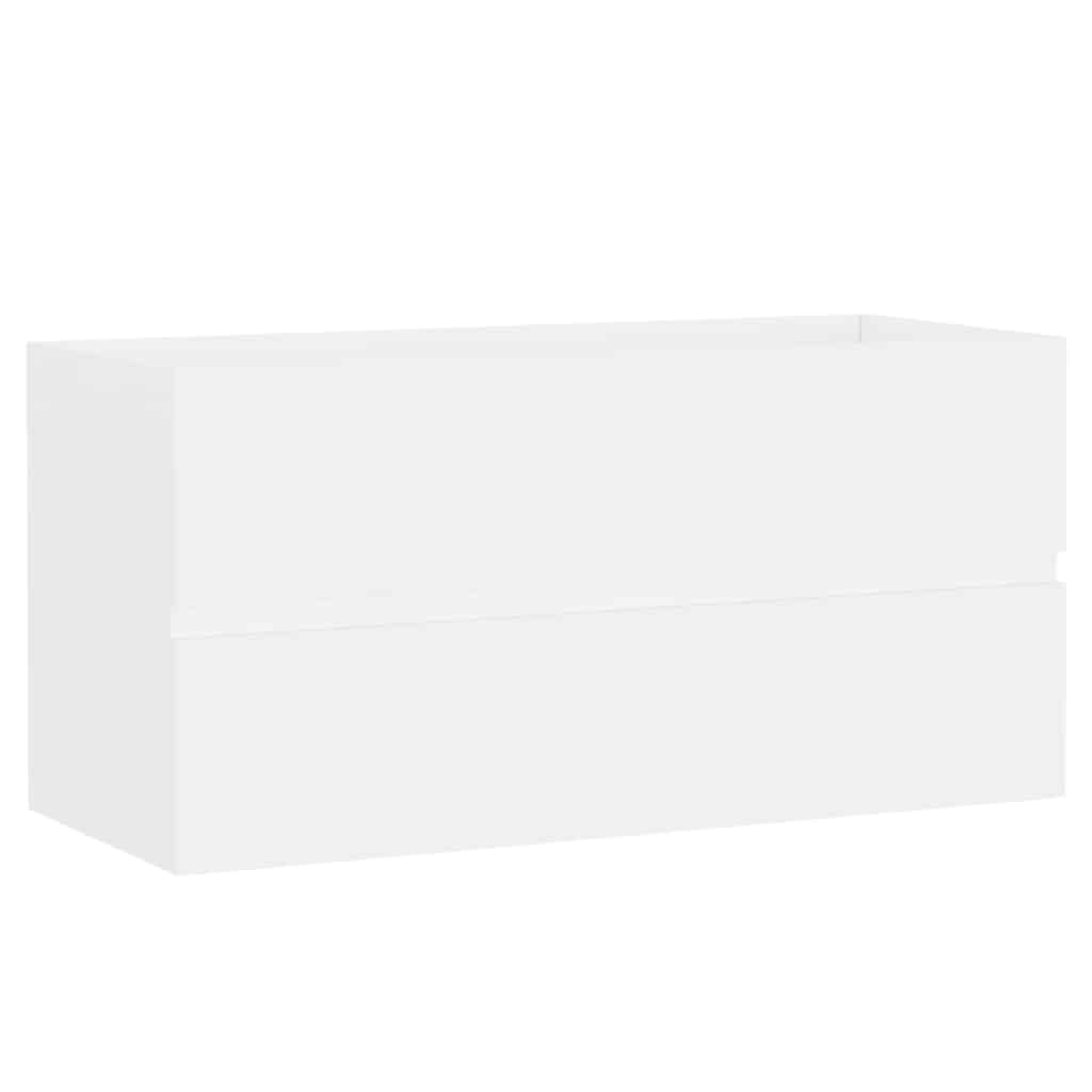 Ormarić s ugrađenim umivaonikom bijeli konstruirano drvo Bijela 90 x 38.5 x 45 cm