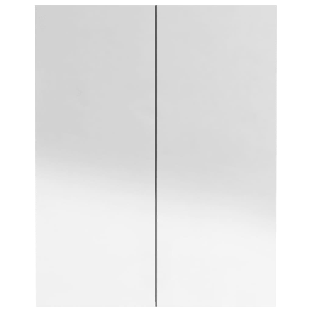 Kupaonski ormarić s ogledalom 60x15x75 cm MDF siva bijeli