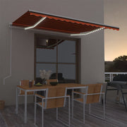 Automatska tenda sa senzorom LED 400x300 cm narančasto-smeđa
