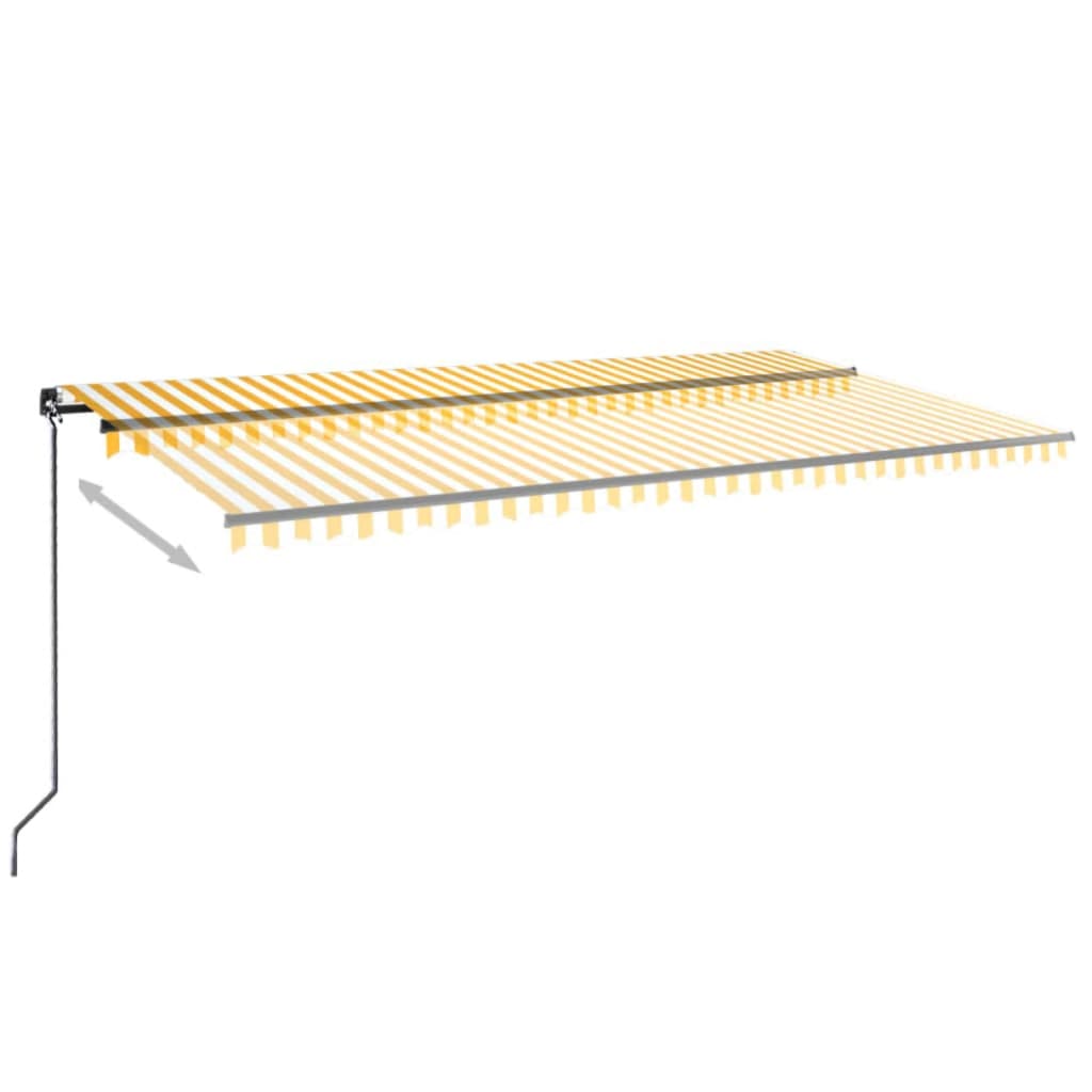 Tenda na ručno uvlačenje 600 x 350 cm žuto-bijela