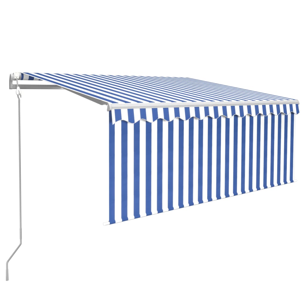 Automatska tenda na uvlačenje s roletom 3,5x2,5 m plavo-bijela