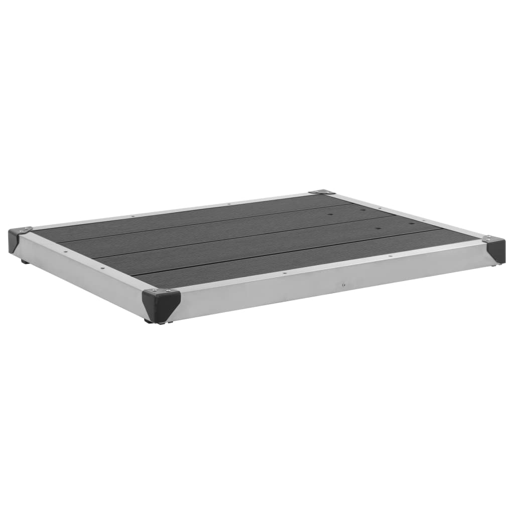 Vrtni tuš sa sivom bazom 220 cm aluminijski