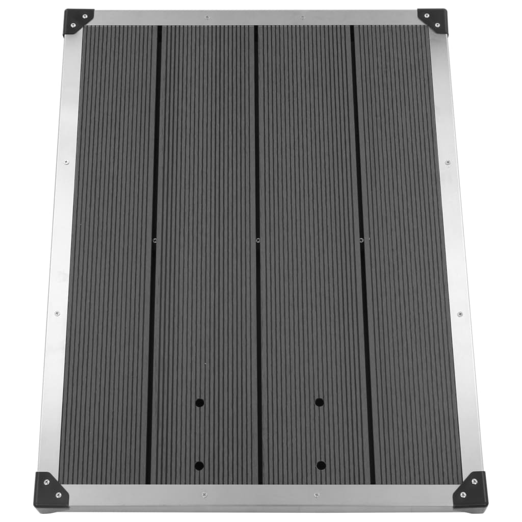 Vrtni tuš sa sivom bazom 220 cm aluminijski