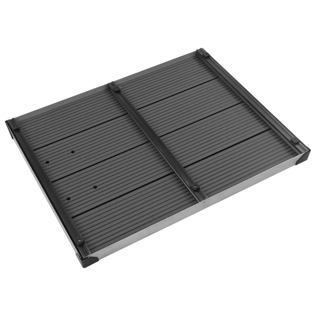 Vrtni tuš sa sivom bazom 220 cm aluminijski