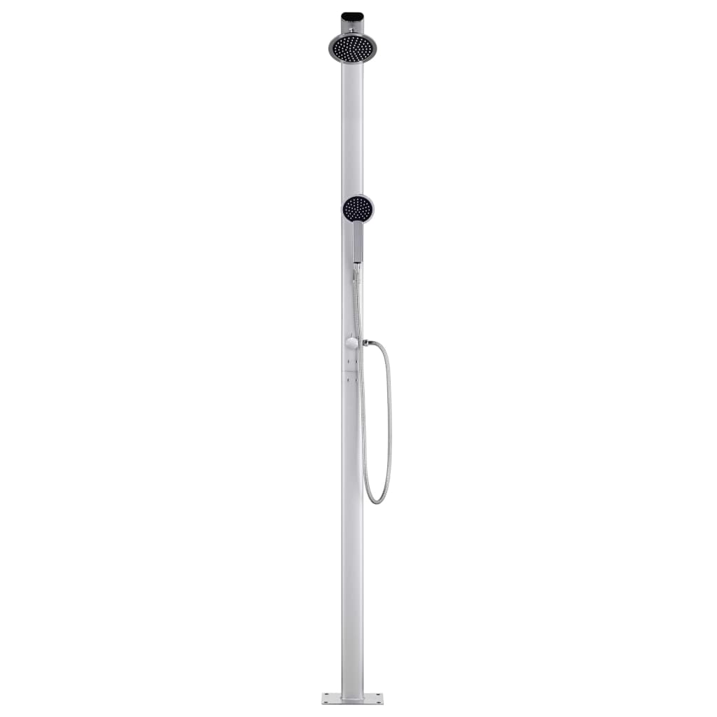 Vrtni tuš sa sivom bazom 220 cm aluminijski