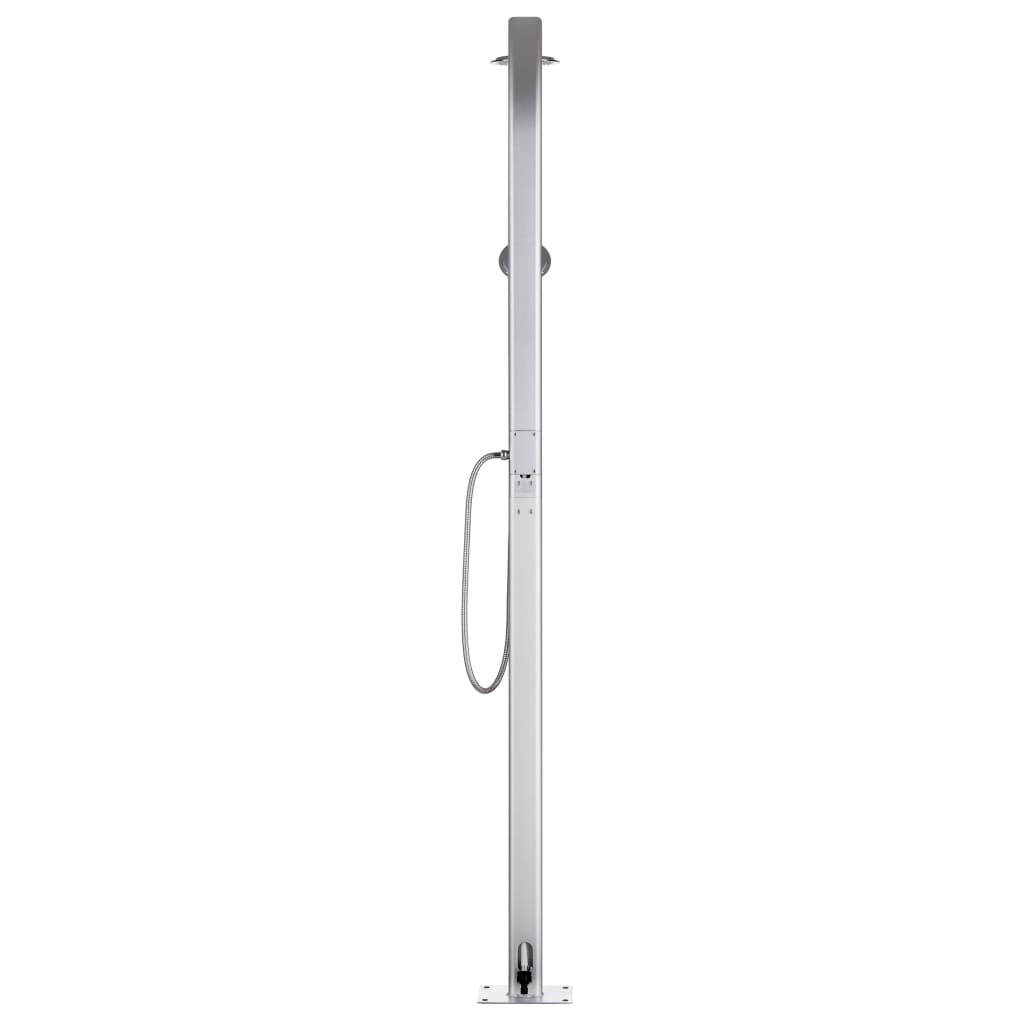 Vrtni tuš sa sivom bazom 220 cm aluminijski