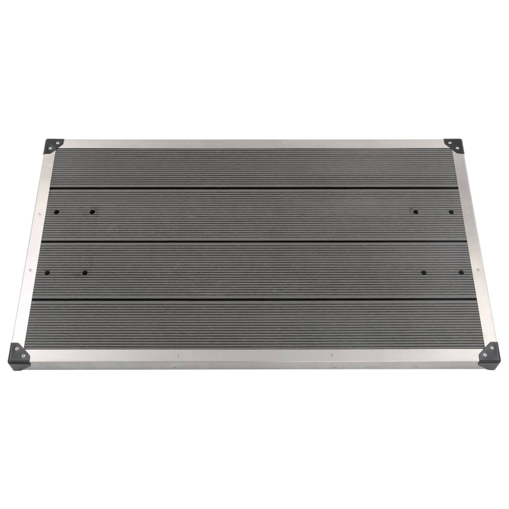 Vrtni tuš sa sivom bazom 220 cm aluminijski