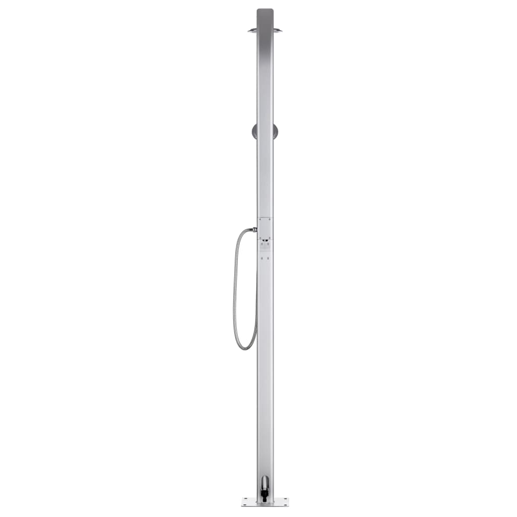 Vrtni tuš sa sivom bazom 220 cm aluminijski