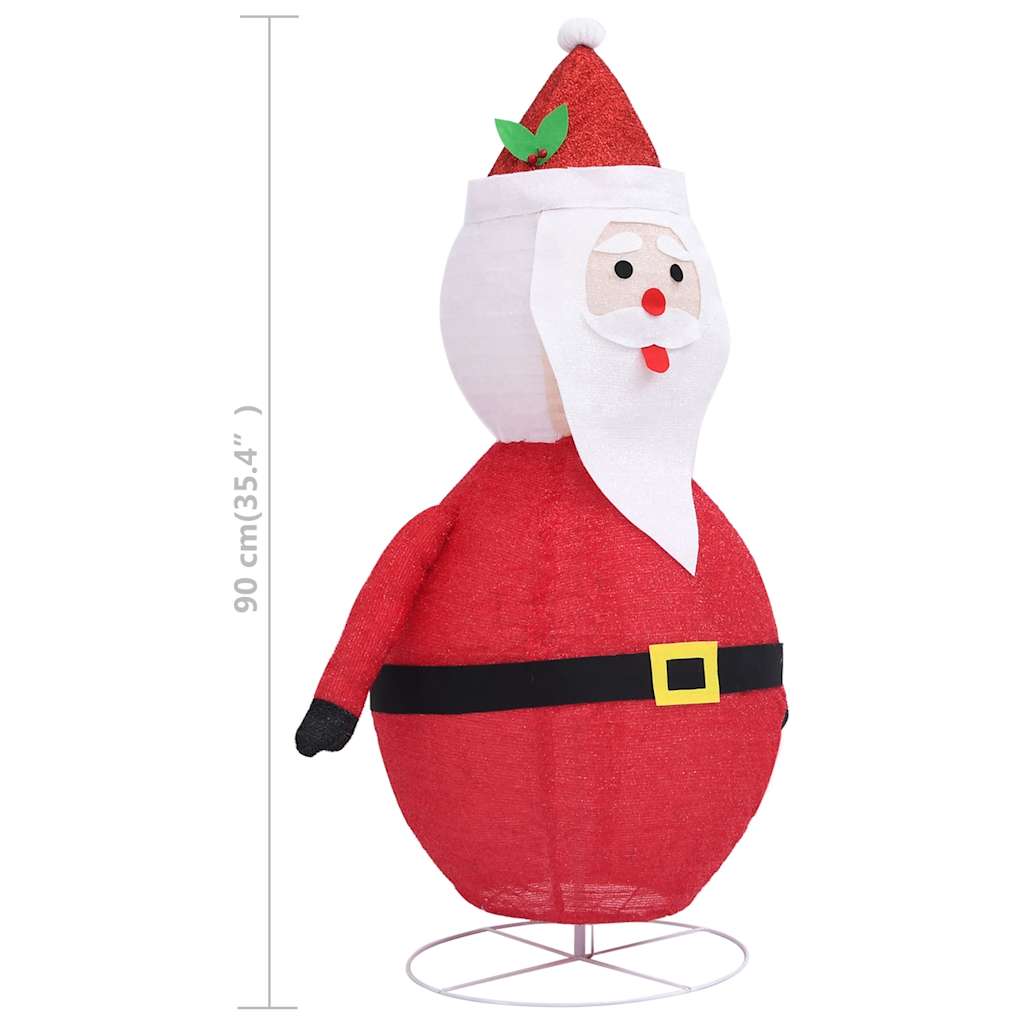 Ukrasna božićna figura Djeda Mraza LED luksuzna tkanina 90 cm