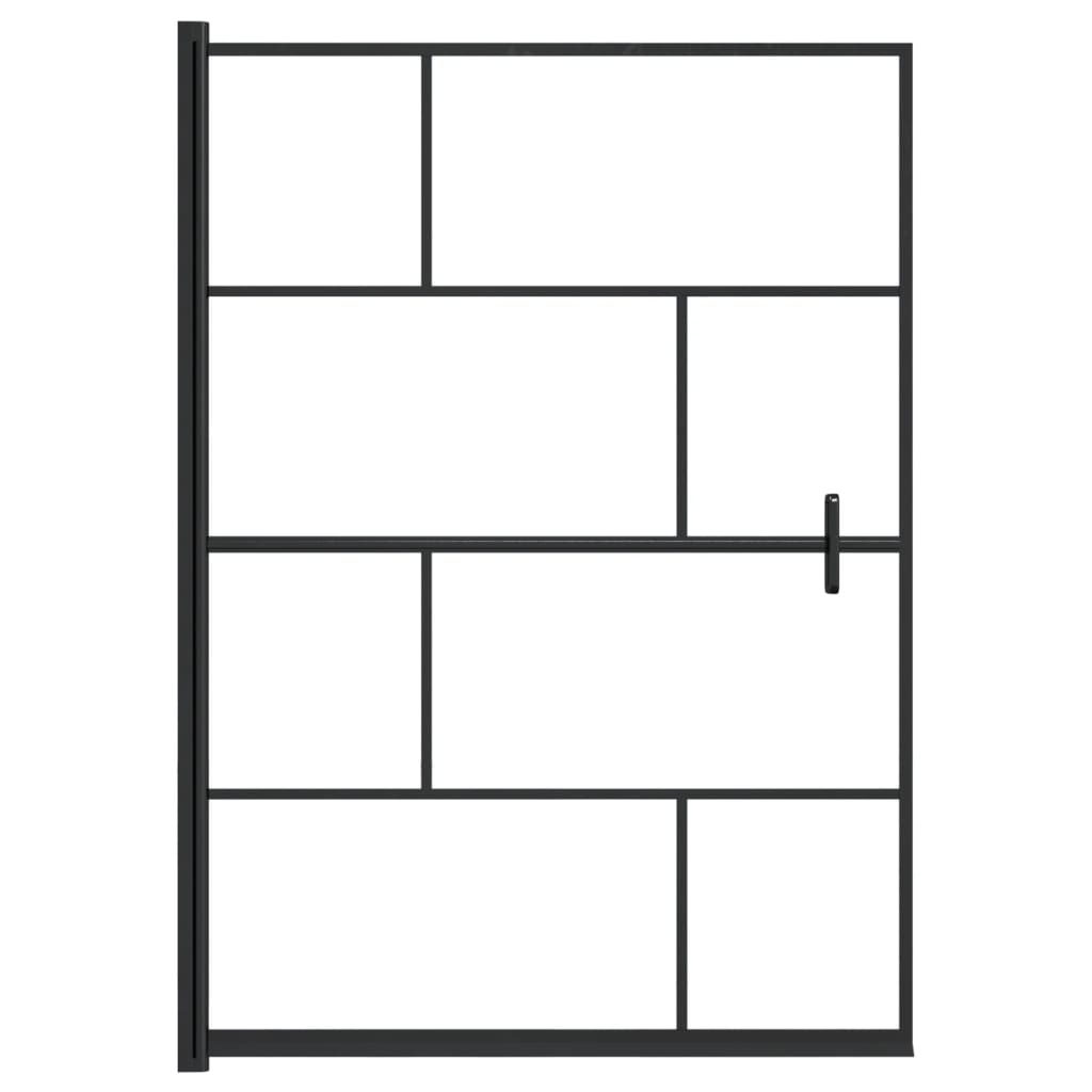 Pregrada za tuš ESG 100 x 140 cm crna