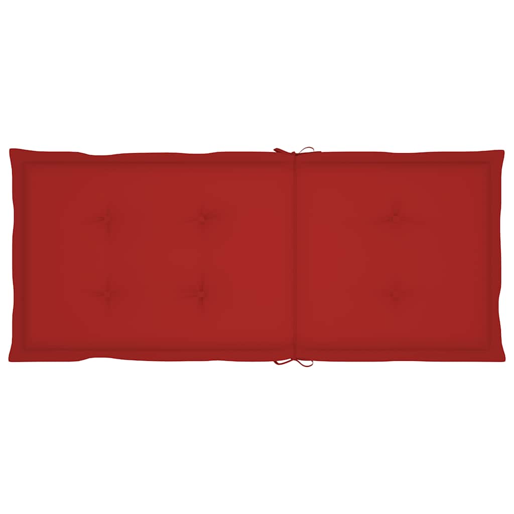 Sklopive stolice s jastucima 8 kom. Masivno bagremovo drvo Crvena 120 x 50 x 3 cm