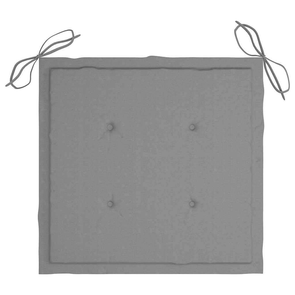 Vrtne stolice s jastucima 6 kom od masivnog bagremovog drva Siva