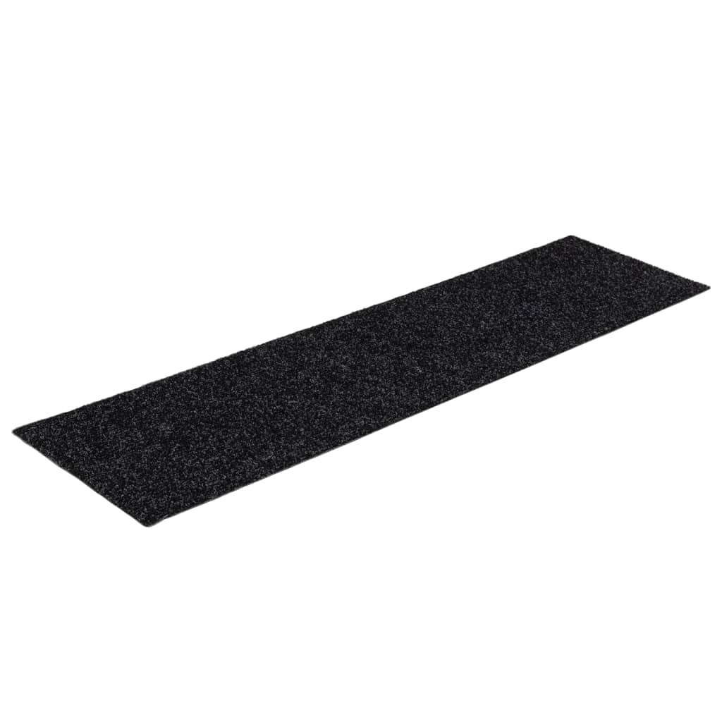 Prostirke za stepenice samoljepljive 15 kom 76x20 cm crne pravokutne