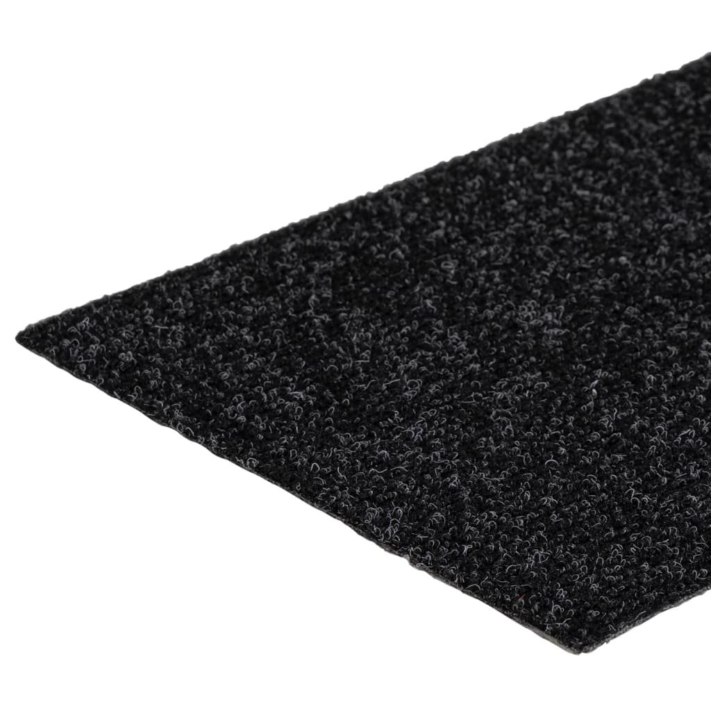 Prostirke za stepenice samoljepljive 15 kom 76x20 cm crne pravokutne