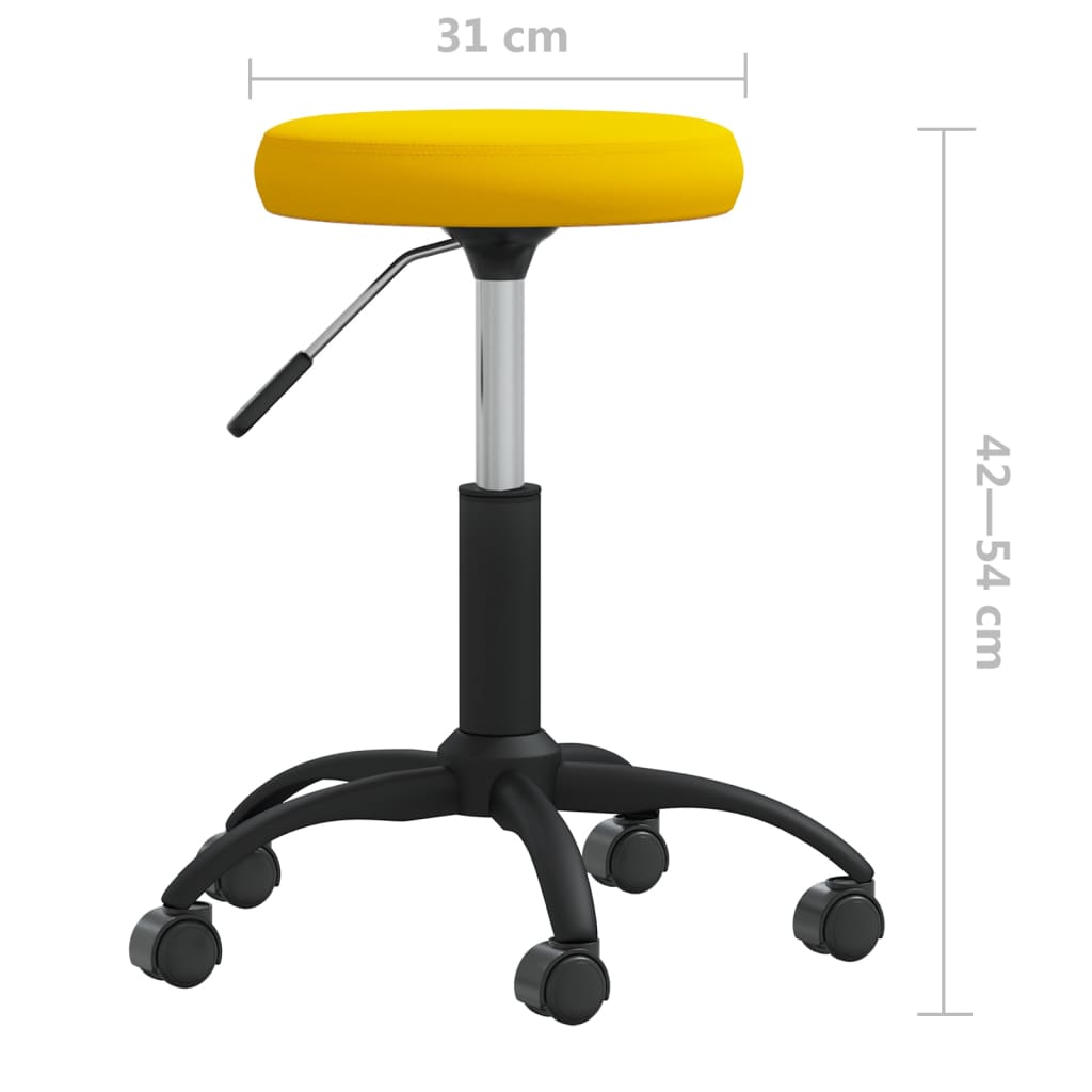 Uredska okretna stolica, senf žuta, baršun