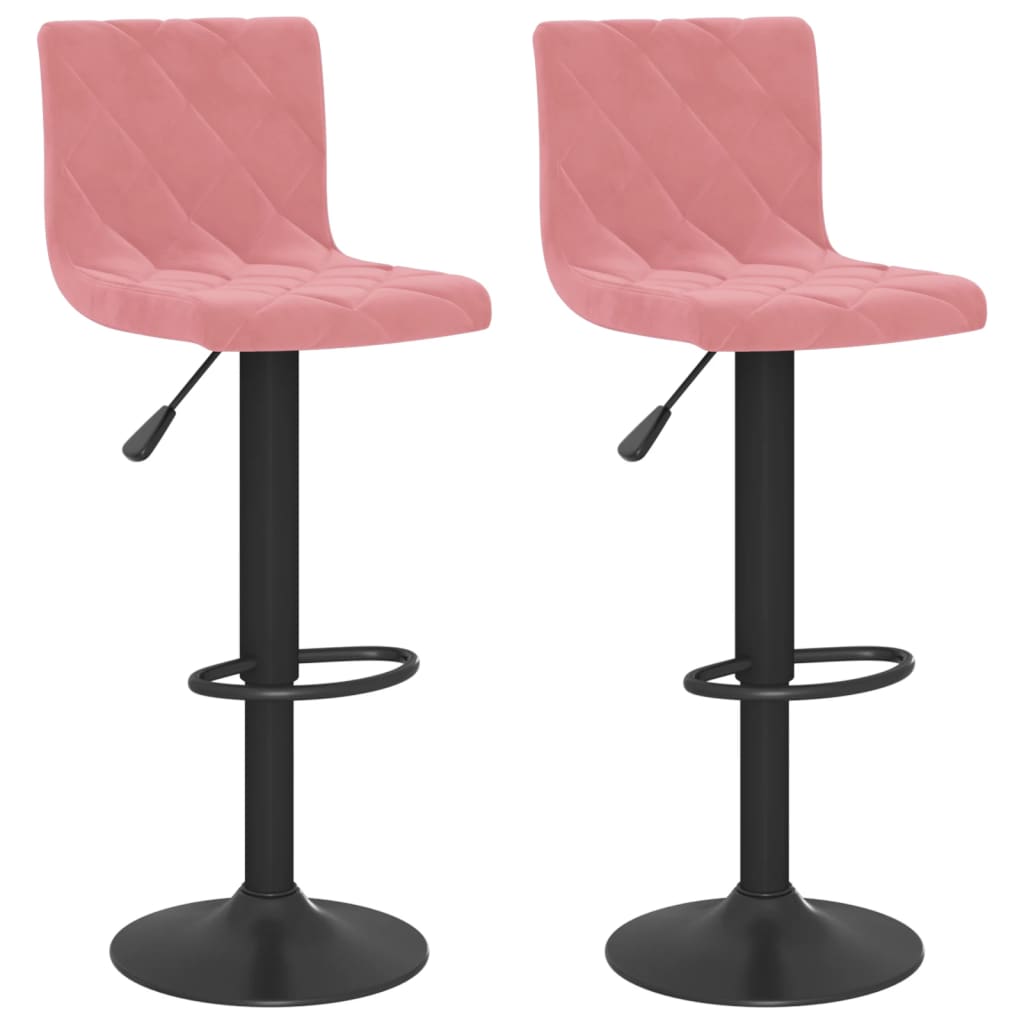 Barske stolice 2 kom. Ružičasti baršun