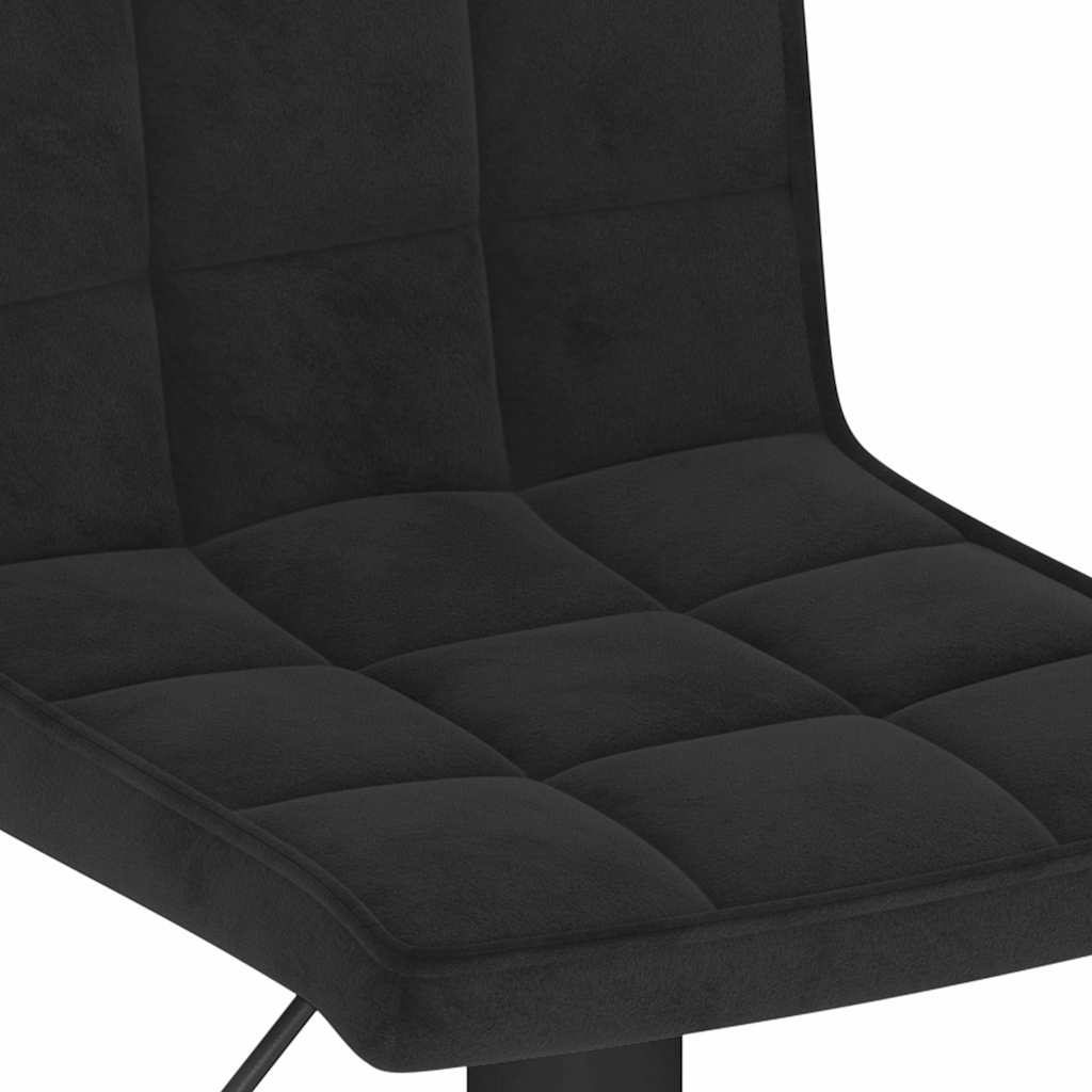 Barski stolac crni baršunasti Crna