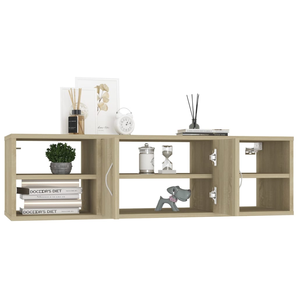 Zidna polica boja hrasta sonome 102x30x29 cm konstruirano drvo