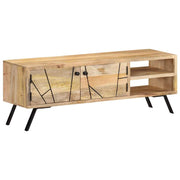 TV ormarić 110 x 30 x 40 cm od masivnog drva manga Bež