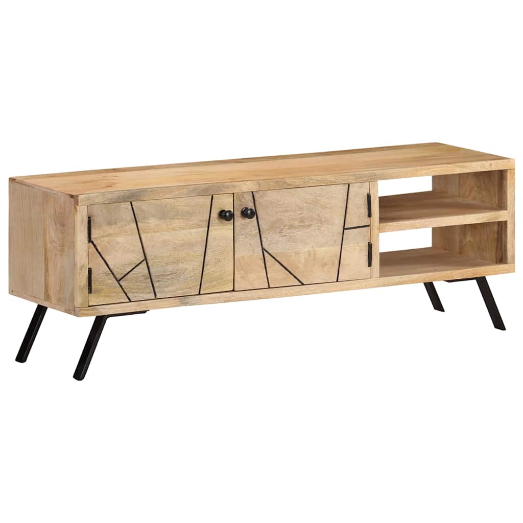 TV ormarić 110 x 30 x 40 cm od masivnog drva manga Bež