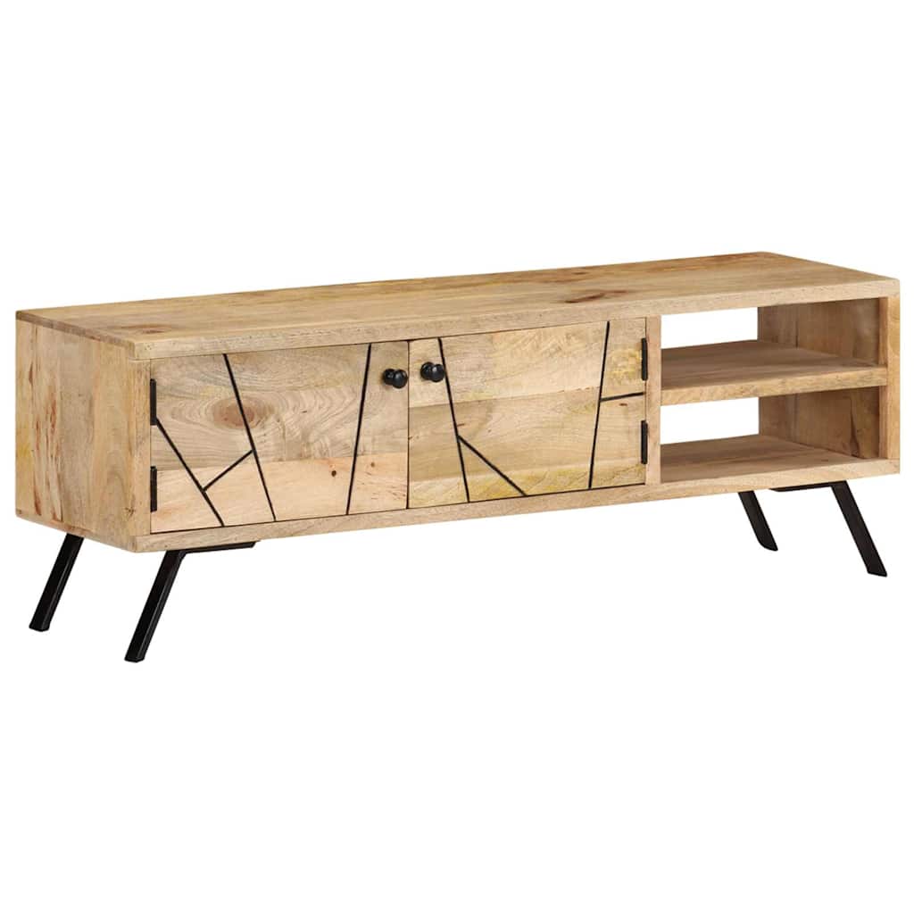 TV ormarić 110 x 30 x 40 cm od masivnog drva manga Bež