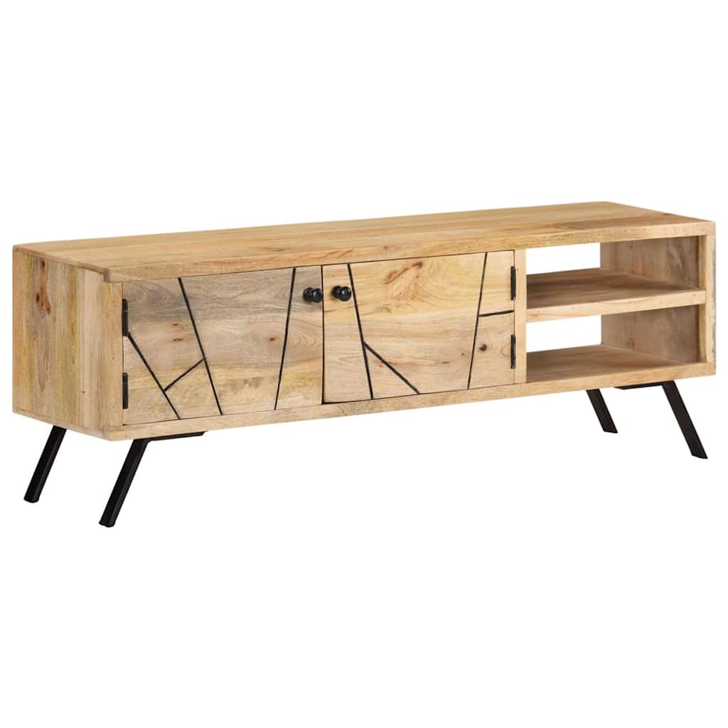 TV ormarić 110 x 30 x 40 cm od masivnog drva manga Bež