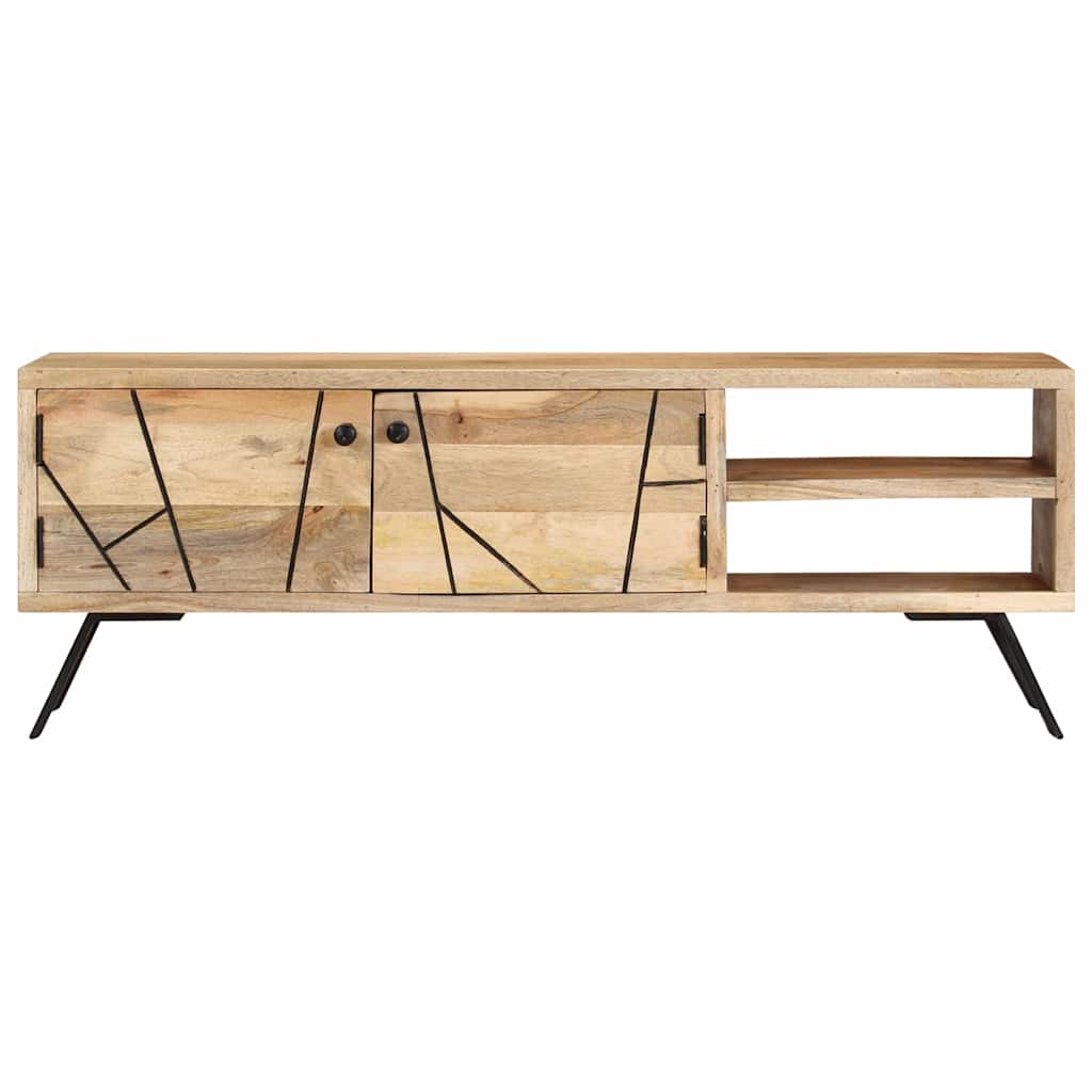 TV ormarić 110 x 30 x 40 cm od masivnog drva manga Bež