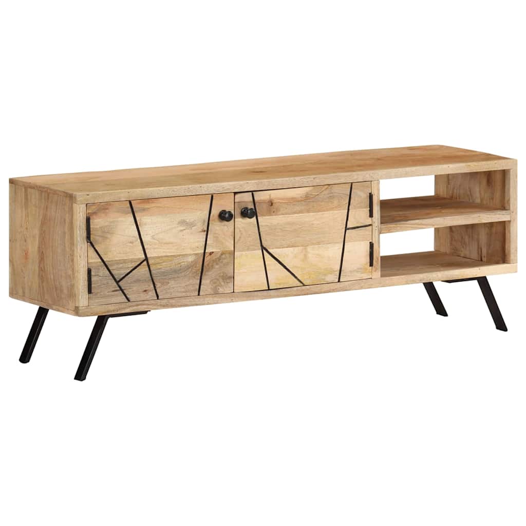 TV ormarić 110 x 30 x 40 cm od masivnog drva manga Bež